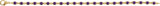 14K Gold Round Natural Amethyst Line Bracelet - Yellow Gold - view 2