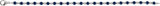 14K Gold Round Lab-Grown Blue Sapphire Line Bracelet – 3.5mm Stones - White Gold - view 2