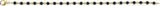 14K Gold Round Lab-Grown Blue Sapphire Line Bracelet – 3.5mm Stones - Yellow Gold - view 2