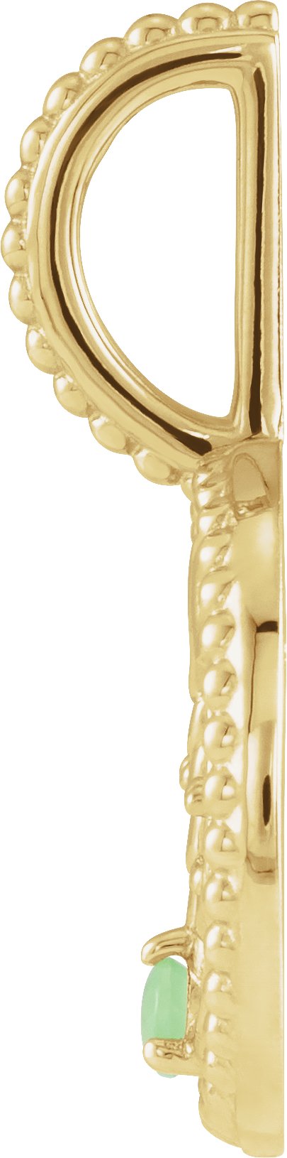 14K Gold Round Natural Diamond Zodiac Pendant - Yellow Gold - view 2