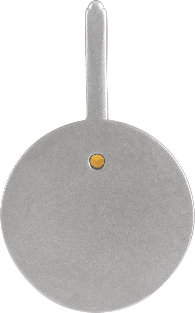 Platinum Round Natural Citrine & Natural Diamond Zodiac Pendant - view 4