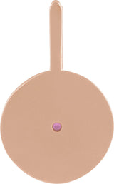 14K Gold Round Natural Rhodolite Garnet & Natural Diamond Zodiac Pendant - Rose Gold - view 4