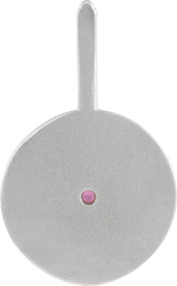 14K Gold Round Natural Rhodolite Garnet & Natural Diamond Zodiac Pendant - White Gold - view 3