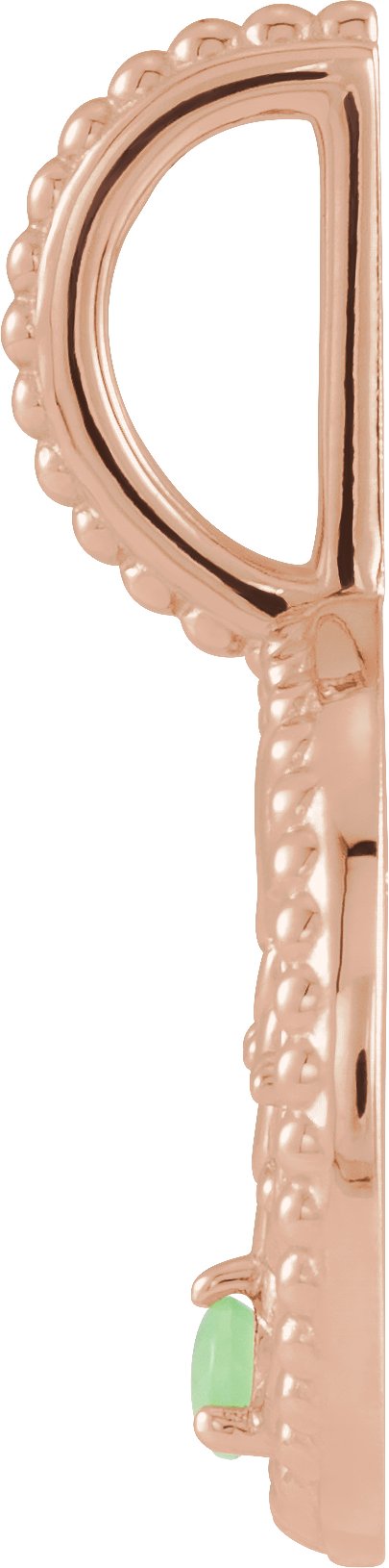 14K Gold Round Natural Diamond Zodiac Pendant - Rose Gold - view 3