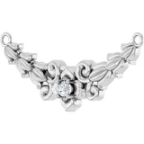 14K Gold Round Lab-Grown Diamond Floral Necklace - White Gold - view 2