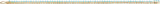 14K Gold Round Natural Turquoise Line Bracelet - view 4