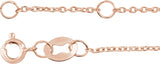 14K Gold Round Natural Diamond Cabochon Bar Bracelet - Rose Gold - view 5