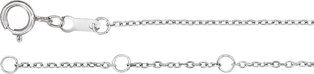 Platinum Round Natural Diamond Cabochon Bar Bracelet - view 6