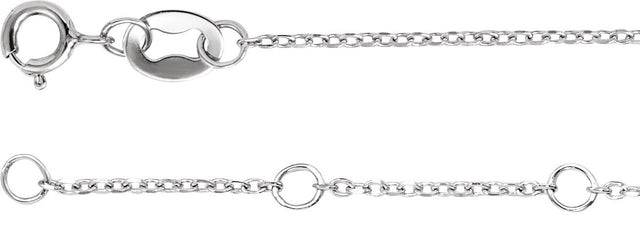 14K Gold Round Natural Diamond Cabochon Bar Bracelet - White Gold - view 6