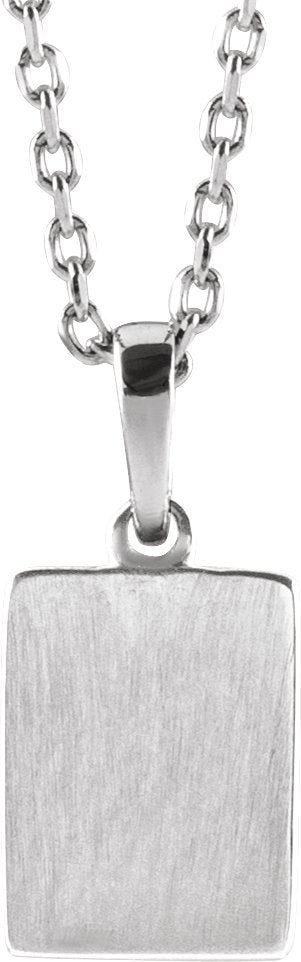 14K Gold Round Natural White Sapphire Accented Necklace or Pendant - White Gold - view 6