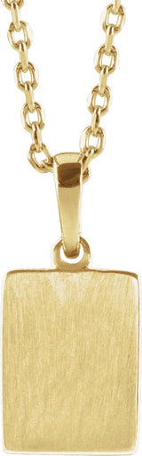 14K Gold Round Natural White Sapphire Accented Necklace or Pendant - Yellow Gold - view 6