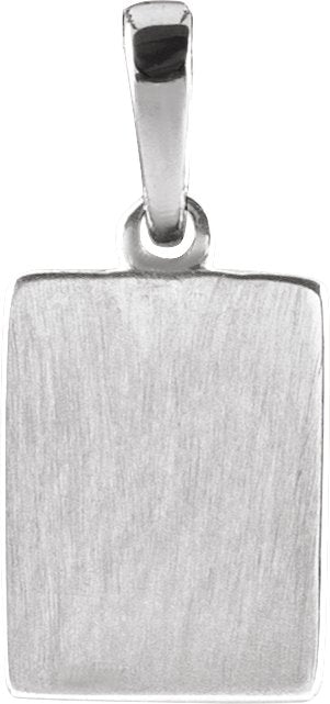14K Gold Round Natural White Sapphire Accented Necklace or Pendant - White Gold - view 6