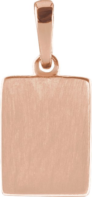 14K Gold Round Natural White Sapphire Accented Necklace or Pendant - Rose Gold - view 6