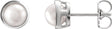 Platinum Cultured White Akoya Pearl Pearl Earrings
