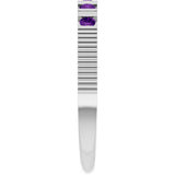 Platinum Round Natural Amethyst Birthstone Stackable Ring - view 4