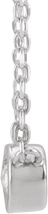 14K Gold Round Natural Diamond Rose-Cut Bezel-Set Necklace - White Gold - view 4
