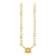 14K Gold Round Natural Citrine Birthstone Bar Necklace - Yellow Gold