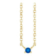 14K Gold Round Lab-Grown Blue Sapphire Birthstone Bar Necklace - Yellow Gold