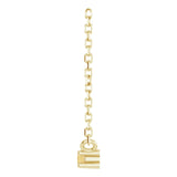 14K Gold Round Natural Citrine Birthstone Bar Necklace - Yellow Gold - view 3