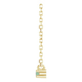 14K Gold Round Lab-Grown Alexandrite Birthstone Bar Necklace - Yellow Gold - view 2