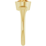 14K Gold Round Natural Citrine Bezel-Set Solitaire Ring – 7mm Stones - Yellow Gold - view 4