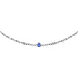 14K Gold Round Natural Tanzanite Solitaire Necklace - White Gold