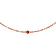 14K Gold Round Lab-Grown Ruby Solitaire Necklace III - Rose Gold
