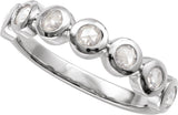Platinum Round Lab-Grown Moissanite Cabochon Ring - view 4
