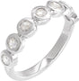 Platinum Round Lab-Grown Moissanite Cabochon Ring