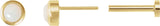 14K Gold Natural White Opal Round Rose-Cut Bezel-Set Earrings - view 6