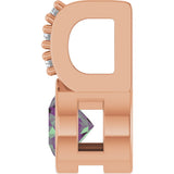 14K Gold Round Natural Alexandrite Accented Bezel-Set Pendant - Rose Gold - view 9