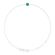 Platinum Round Lab-Grown Emerald Link Bracelet