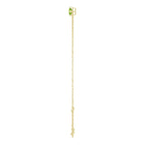 14K Gold Round Natural Peridot Link Bracelet - Yellow Gold - view 3