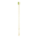 14K Gold Round Natural Peridot Link Bracelet - Yellow Gold - view 3