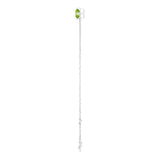 14K Gold Round Natural Peridot Link Bracelet - White Gold - view 3