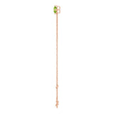14K Gold Round Natural Peridot Link Bracelet - Rose Gold - view 3