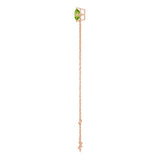 14K Gold Round Natural Peridot Link Bracelet - Rose Gold - view 3
