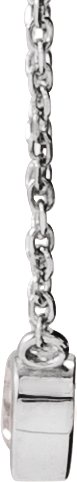 Platinum Natural White Sapphire Heart Bezel-Set Necklace - view 2