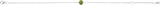 14K Gold Round Natural Peridot Solitaire Link Bracelet - White Gold - view 4