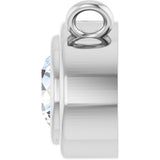 Platinum Lab-Grown Moissanite Round Bezel-Set Necklace - view 3