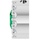 Platinum Round Lab-Grown Emerald Halo-Style Pendant – up to 1/10 CTW - view 6