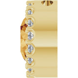 14K Gold Round Natural Citrine Halo-Style Pendant - Yellow Gold - view 6
