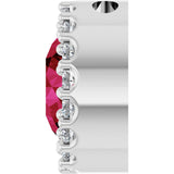 Platinum Round Lab-Grown Ruby Halo-Style Pendant – up to 0.08 CTW - view 6