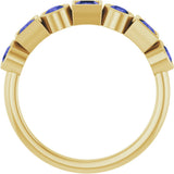 14K Gold Round Natural Iolite Bezel-Set Ring - Yellow Gold - view 2