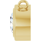 14K Gold Lab-Grown Diamond Round Bezel-Set Necklace - Yellow Gold - view 3