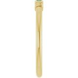 14K Gold Straight Baguette Lab-Grown Alexandrite Accented Stackable Ring - Yellow Gold - view 4