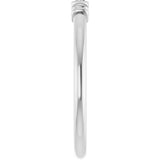 Platinum Straight Baguette Lab-Grown Moissanite Accented Stackable Ring - view 4