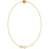 14K Gold Round Natural Citrine Bezel-Set Link Bracelet - Yellow Gold - view 11