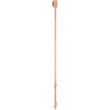 14K Gold Round Lab-Grown Ruby Bezel-Set Link Bracelet - Rose Gold - view 12