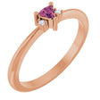 14K Gold Trillion Natural Pink Tourmaline & Natural Diamond Accented Ring - Rose Gold